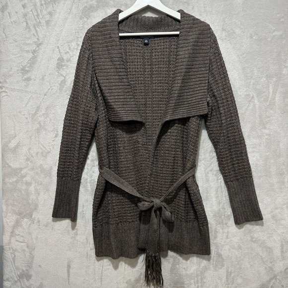 Banana Republic Sweaters - Banana Republic Womens Brown Long Sleeve Knit Sweater Cardigan Sz‎ XL Wool Blend